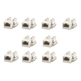 Jack Cat 5e Rj45 10 Piezas Conector Para Cable Red En Pared