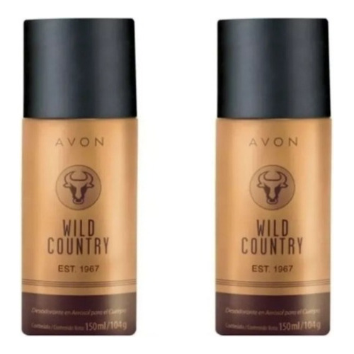 Wild Country Deo Corporal Avon Fragancia Masculina Set X 2