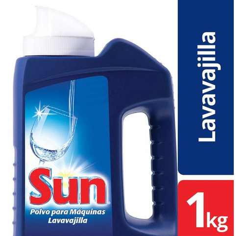 Detergente Jabon Polvo Lavavajilla Sun Botella 1kg