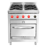 Cocina Industrial Ticgas 04 Platos Horno 50x50_gn 