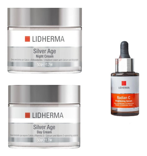 X3 Silver Age Day Y Night Crema + Radian C Serum Lidherma