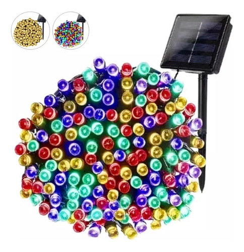 Oferta! Serie Navideña Carga Sensor Solar Led Calido Colores