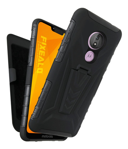 Funda Case Moto + Mica Completa Rudo Clip Protector Motorola