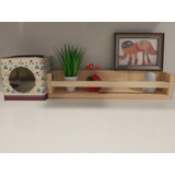 Estante Especiero 50 Cm Madera Natural / Organizador Baño