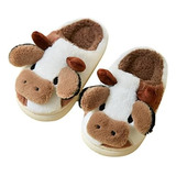 Pantuflas Niños De Felpa, Diseño De Vaquita, Anime, Kawaii