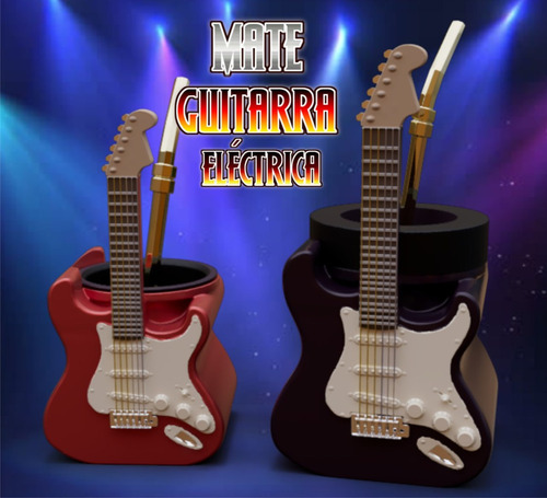 Mate Guitarra Electrica Archivo Stl