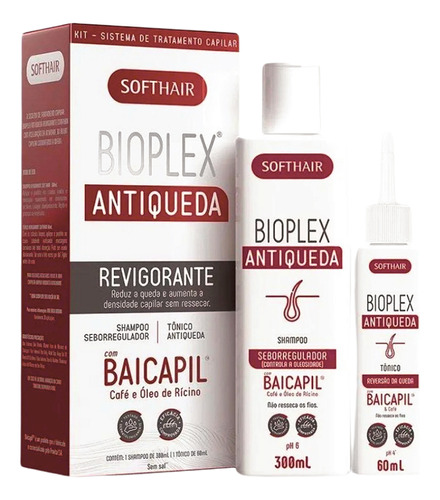 Revigorante Capilar Kit Antiqueda Bioplex Soft Hair 2 Passos