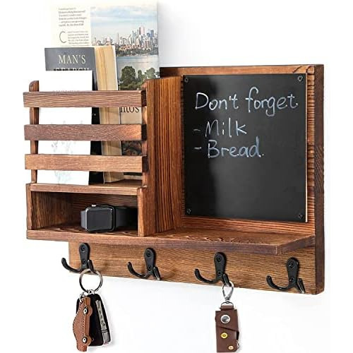Key And Mail Holder For Wall Decorative, Rustic Mail Or...