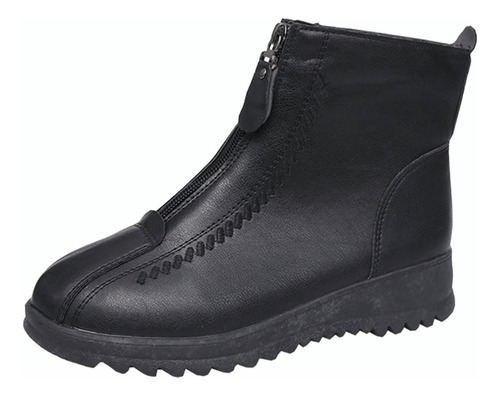 Zapato Retro Mama Invierno Terciopelo Piel Suave