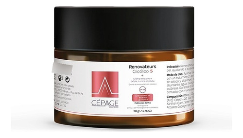 Cepage Renovateurs Ácido Glicólico 5 Crema Facial Antiedad Momento De Aplicación Noche Tipo De Piel Sensible