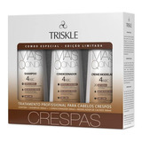 Kit Triskle Crespas Mais Q Onda Shampoo Condicionador Creme