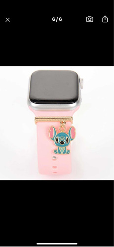 Charms Para Correa De Apple Watch! Hermoso Stich Azul Y Rosa