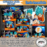 Kit Imprimible Invitacion Candy Bar Dragon Ball