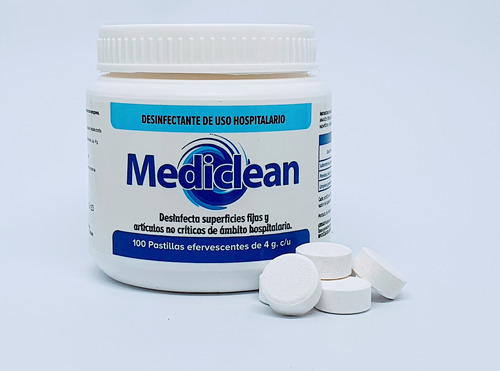Tabletas Desinfectantes Mediclean - Pote X 100