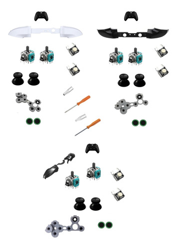 3 Kit Reparo Rb Lb T8 Para Controle Xbox Series Xbox S Fat