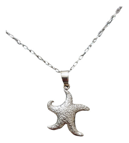 Cadena Collar Estrella De Mar Hombre Plata 925 + Caja Regalo