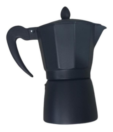 Cafetera Aluminio Espresso 6 Pocillos Tipo Italiana Palermo Color Negro