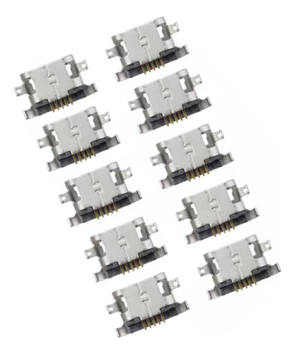 Kit 10 Conectores De Carga Compatível Com Moto G4 / G4 Plus
