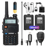 Baofeng Radio De Mano Uv-5r Con Batería Extra De 1800 Mah Y