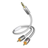 Cable Premium Inakustik 3,5 Mini Plug A Rca, 1.5 Mt 4100015 Color Primero