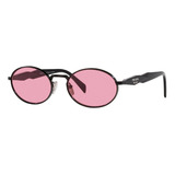 Prada Spr 65zs 1ab-03z Oval Shape Black Fuchsia