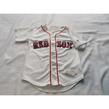 Jersey Casaca Mlb Béisbol Majestic Mediano Juvenil Red Sox 