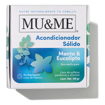 Acondicionador Solido Mu&me Menta & Eucalipto 140gr | Meses sin interés