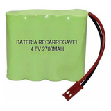 Bateria 4,8v 2700mah Aa Plug Jst Recarregavel Ni-mh