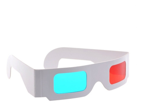 10x Lentes 3d Anaglificos De Carton Cine Tv Juegos Revistas