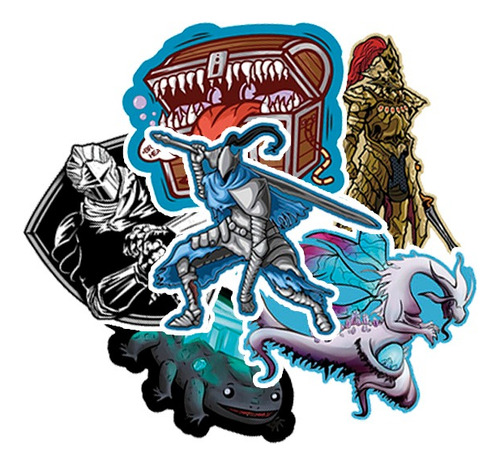 Pack Stickers Dark Souls Calcomanias Apum