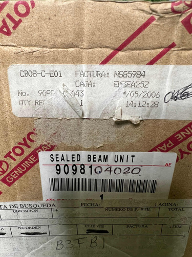 Faro Sealed Beam Original Toyota Hilux 99 Foto 3