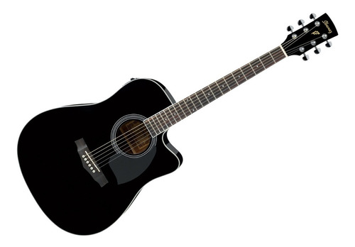 Guitarra Electroacustica Negra Ibanez Mod Pf15ece Bk