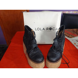 Zapatos Negros Con Plataforma Mujer Lola Roca