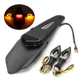 Salpicadera Para Moto Con Luces Led Universal Sbr.