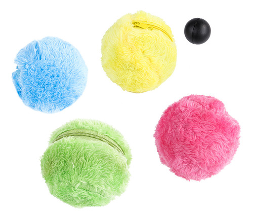 Roller Ball, Juguete Para Mascotas Activado Con 4 Fundas Par