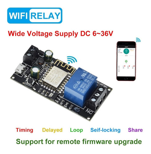 Rele Wifi Xy-wf36v Esp8266 Esp12 Esp12f Interruptor Smart