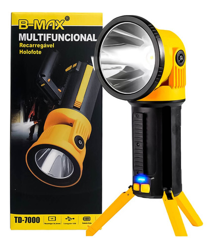 Lanterna Holofote Multifuncional Com Tripé B-max