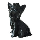 Escultura Decorativa Cachorro Yorkshire Fêmea 13 Cm 3d