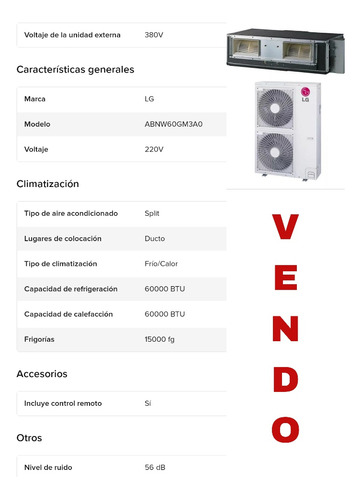 Aire Acondicionado Inverter LG 15000