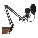 Microfono Genki Bm800 Condenser Usb Kit Brazo Araña Antipop