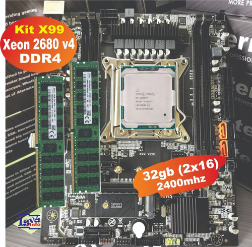 Kit Placa + Xeon E5-2680 V4 + Placa X99 + 32gb 2400mz Ecc