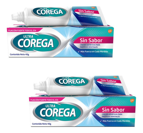 Kit X 2 Ultra Corega Sin Sabor 40g