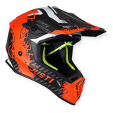 Casco Just1 J38 Mask Motocross Enduro Naranja/titanio/negro