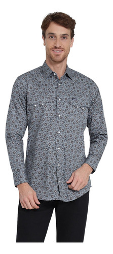 Camisa Vaquera Hombre Wrangler Slim Fit Manga Larga 4bo