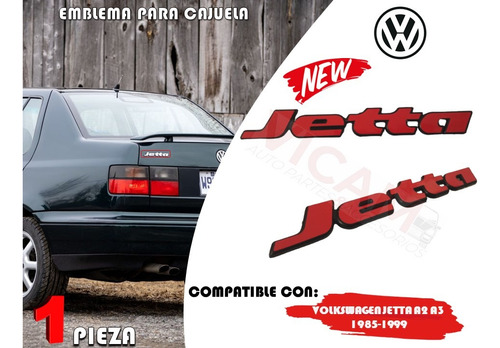 Emblema Para Cajuela Volkswagen Jetta A2 A3 1985-1999 Rojo