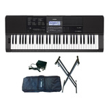 Combo Teclado Casio Ctx-800 + Soporte Funda Y Fuente