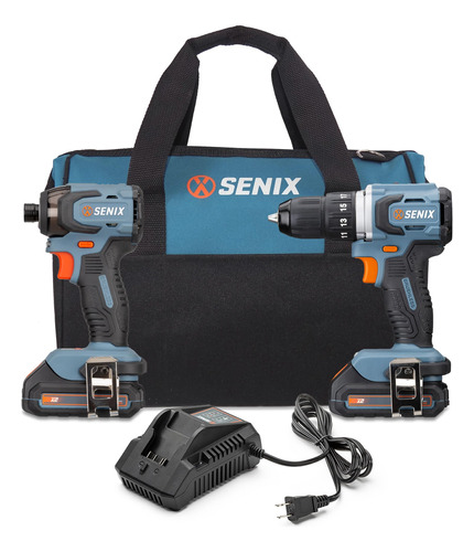 Senix X2 - Kit De Herramientas Electricas Inalambricas De 20