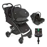 Cochecito Cuna Bebe Joie I-muze Travel  Con Huevito Y Base Color Shale Color Del Chasis Negro