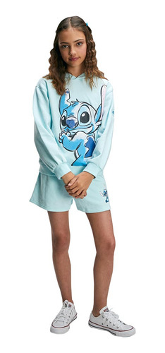 Conjunto Estampado 2pzas Stitch Disney Azul Niña Tinn