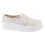 Fratello Tenis Casual Color Beige Para Mujer 7800